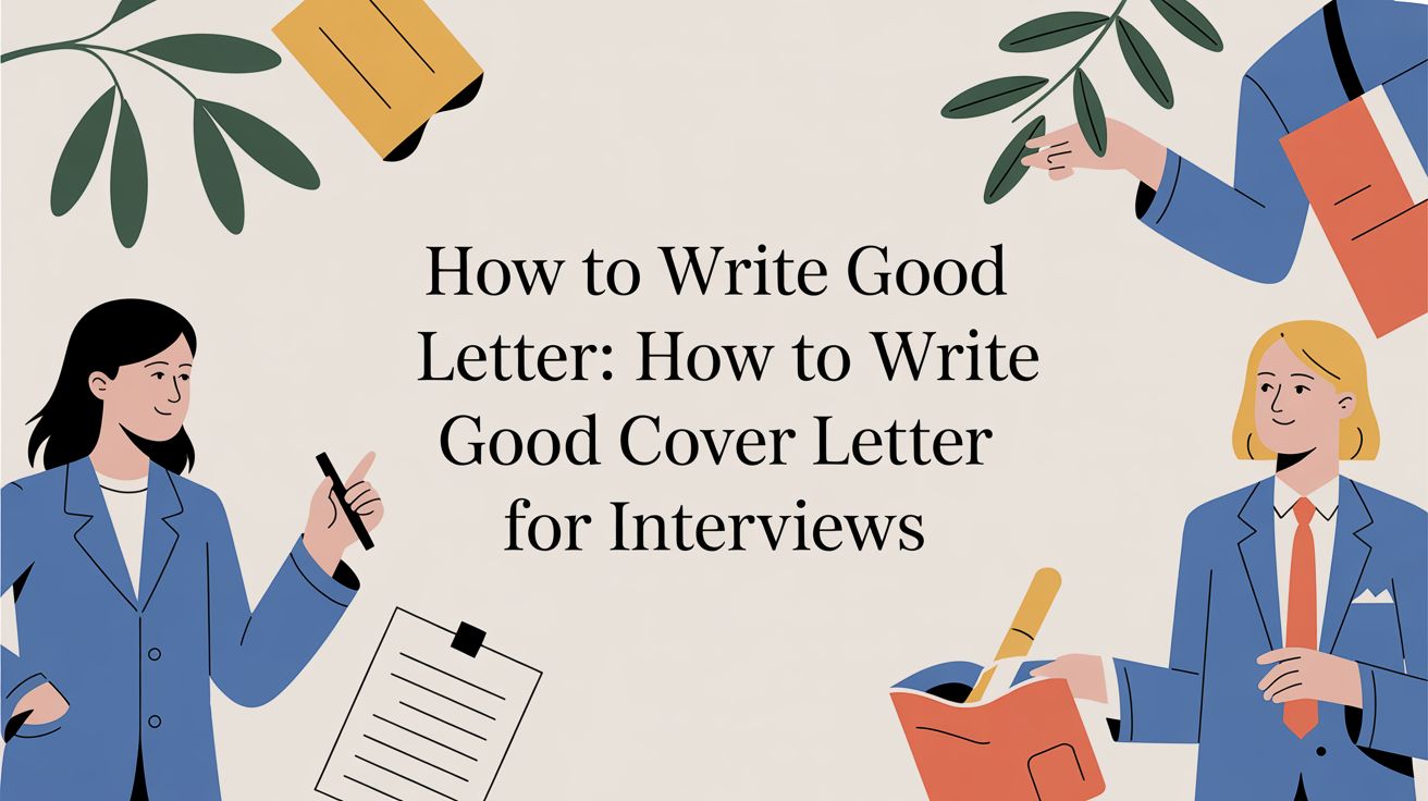 how to write good cover letter interview tips