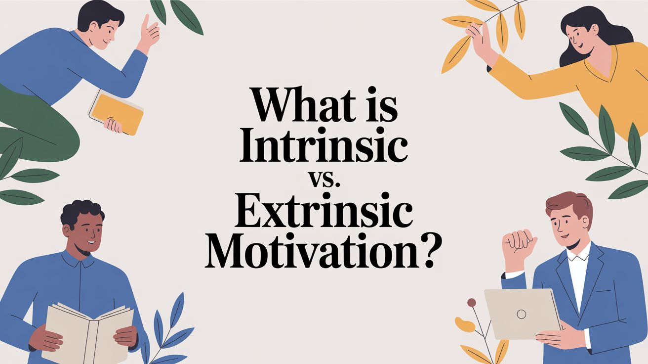 intrinsic vs extrinsic motivation motivation illustration